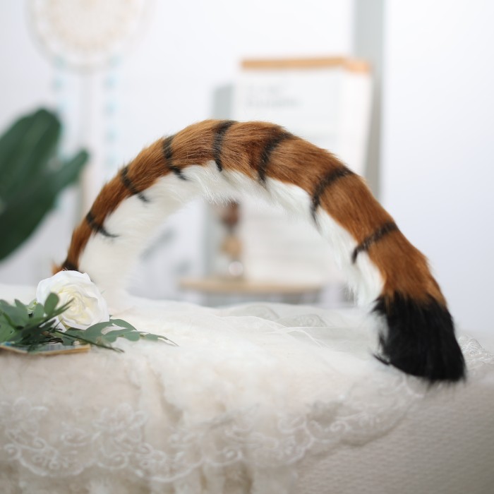 Cosplay Faux Fur Tiger Ears headband and tail