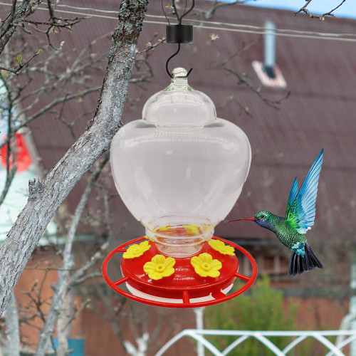 Garden Outdoor 1200ml Custom Plastic Hummingbird Feeder