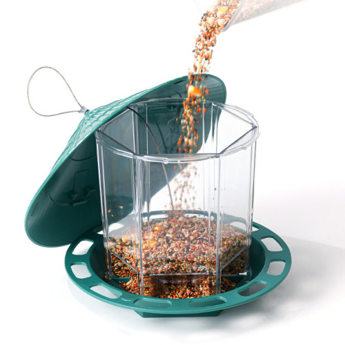 Happy birds seed food feeder for garden hanging decoration
