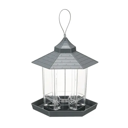 Bird feeder acrylic pavilion shape outdoor factory spot bird feeder hanging bird feeder
