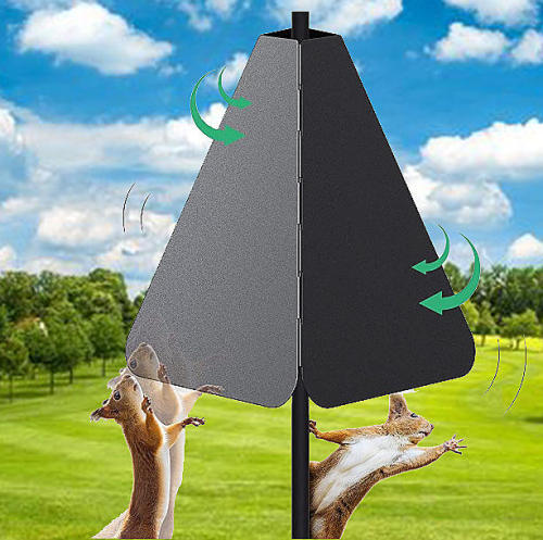 Folded Square Squirrel Baffles Squirrel Proof Guard Hanging Wrap Guard for Birds Feeder