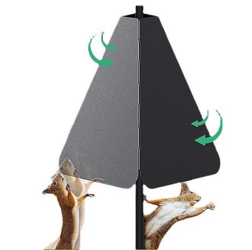 Folded Square Squirrel Baffles Squirrel Proof Guard Hanging Wrap Guard for Birds Feeder