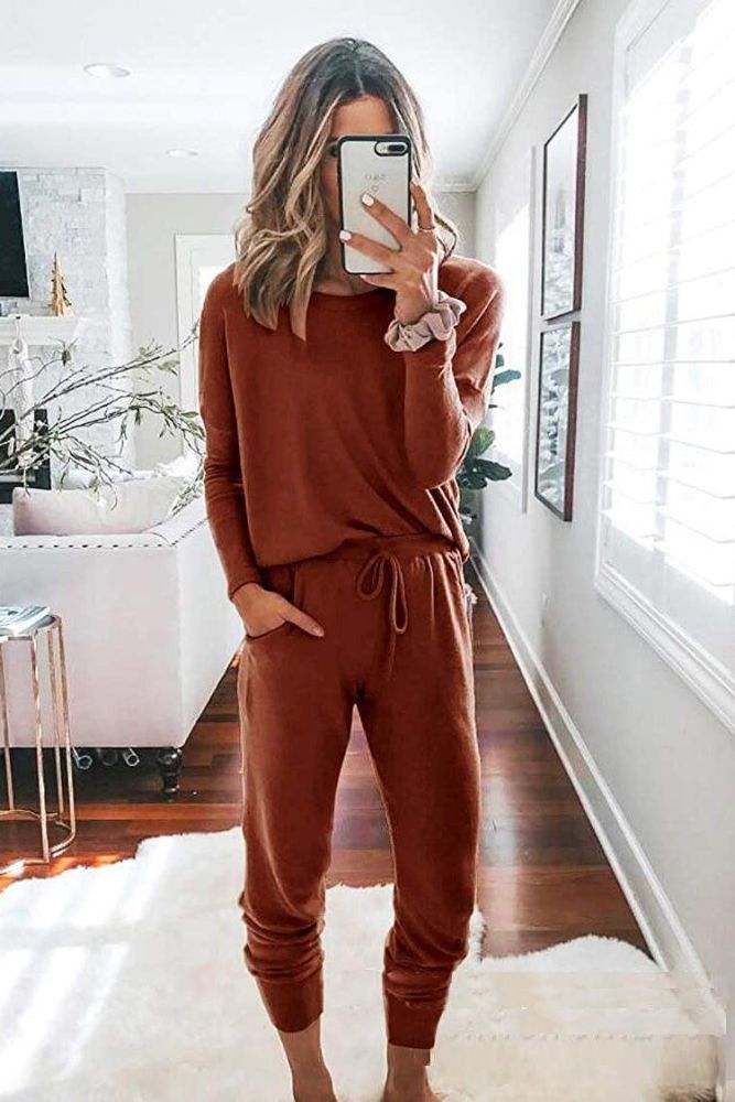 Black Two Pieces Oversized Fall Tracksuit