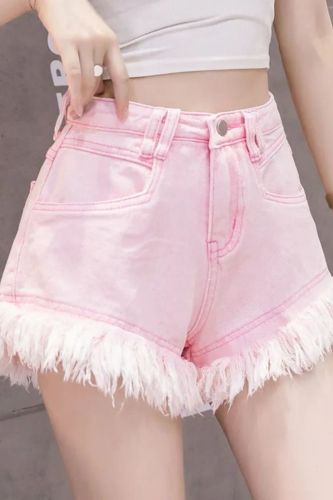 Women's Bottoms Vintage Fringe High Waist A-Line Wide Legs  Shorts