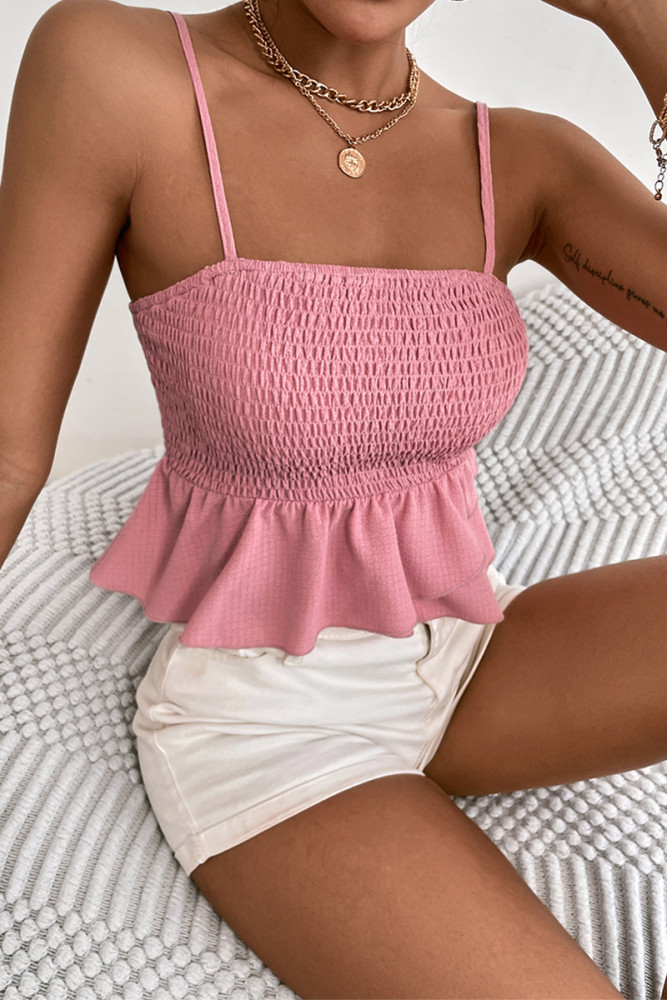 New Women's Tops Fashion Sexy Ruffles  Temperament Suspenders   Camis