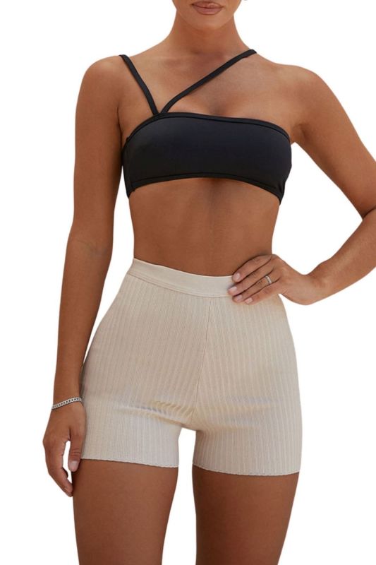 Women's High Waist Knit Cotton Sexy Stretch Shorts