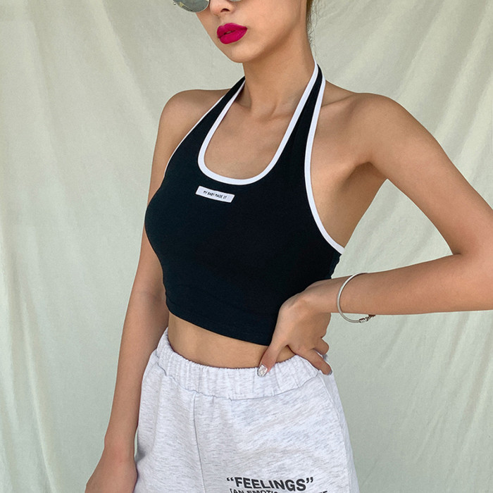 Summer Open-Back Cotton Simple Women's Vest