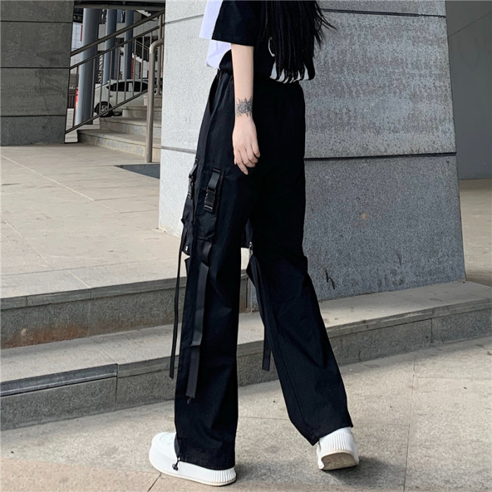 New Women's High Waist Loose Harem Casual Tooling Street Pants