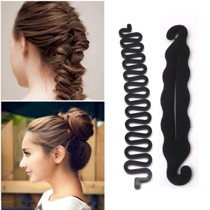 Women Hair Accessories Hair Styling Tools Magic Donut Hair Bun Maker Hairstyle Braider Twist Hair Clip Disk Pull Hairpins