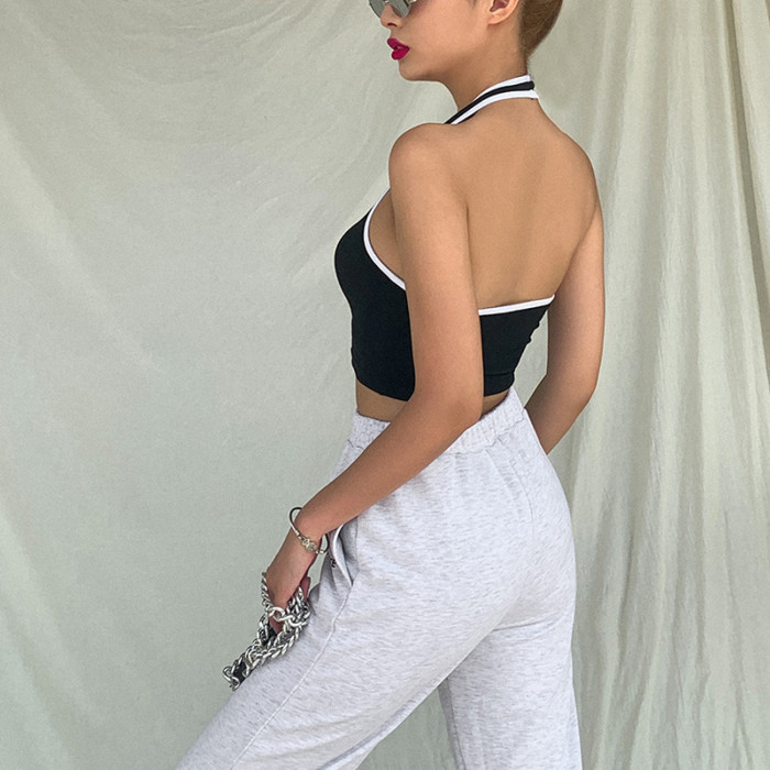 Summer Open-Back Cotton Simple Women's Vest