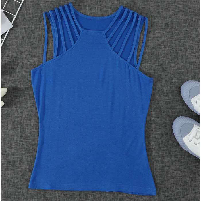 New Summer Ladies Lace Up Side Shoulder Street Fashion   T-Shirts