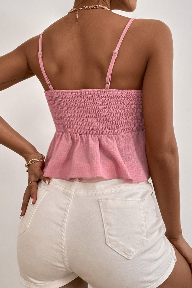 New Women's Tops Fashion Sexy Ruffles  Temperament Suspenders   Camis