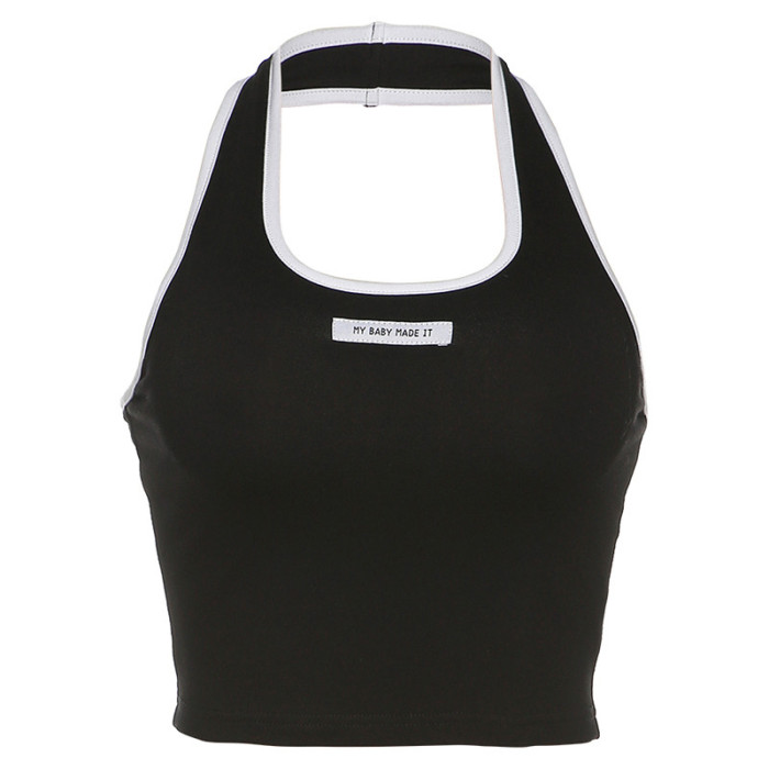 Summer Open-Back Cotton Simple Women's Vest