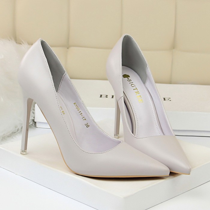 Women's Shoes Wedding Party Fashion Simple Slim Heel Pointed Toe Sexy  Heel