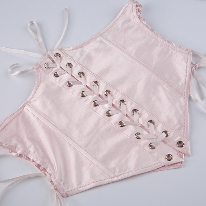 Beach Style Vintage Chiffon Dress With Corset Bandage Hollow Out Bustier Prairie Chic Flare Sleeve Dresses 2 Pieces Set