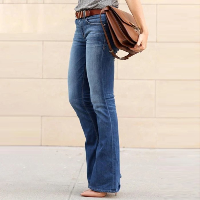 New Women's High Waist Wide Leg Retro Street Fashion Jeans