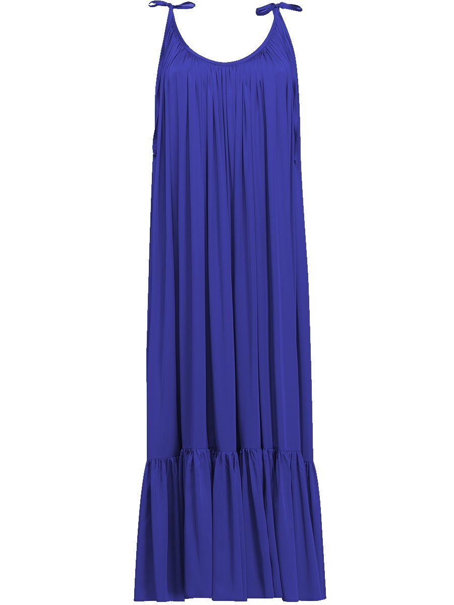 Plaid Open Back Maxi Dress with Adjustable Spaghetti Straps