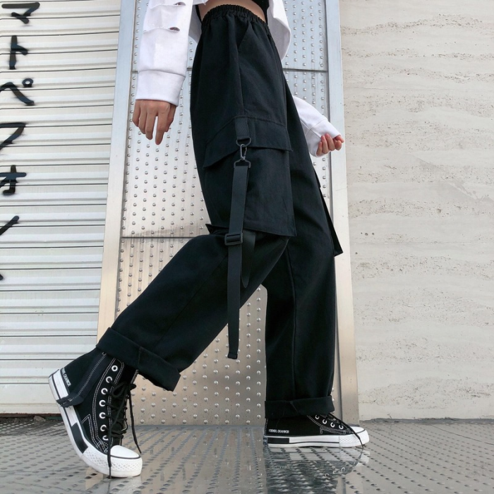 Women's Overalls Loose Korean Style Punk Couple Pants