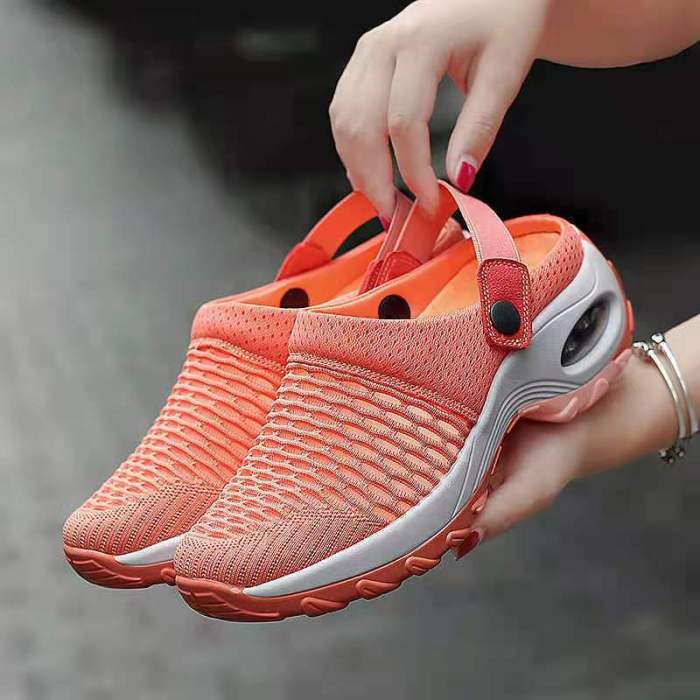 New Women's Shoes Casual Non-Slip Thick Bottom Breathable Mesh Slippers