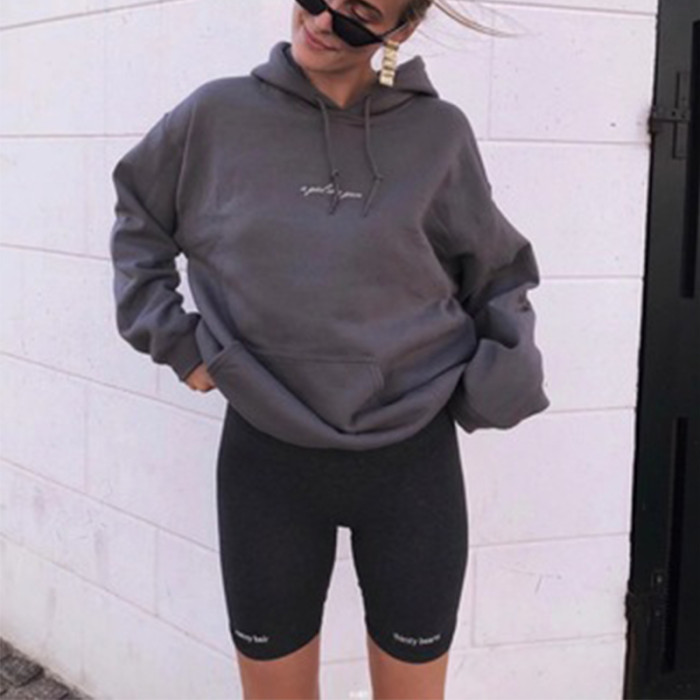 High Waist Fashion Feminine Cycling Fitness Casual Cotton Black Shorts