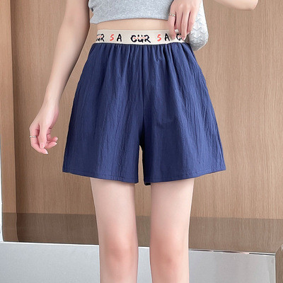 Women's Shorts Summer Linen Casual Mid Waist Fashion Street Shorts
