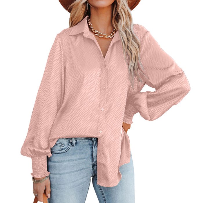 Women's Tops Elegant Satin Cage Sleeves Casual   Blouses