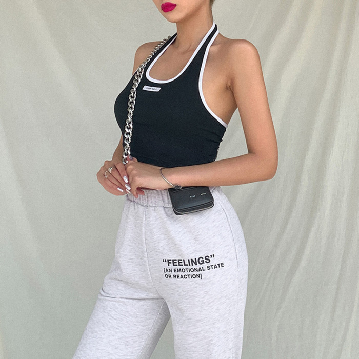 Summer Open-Back Cotton Simple Women's Vest