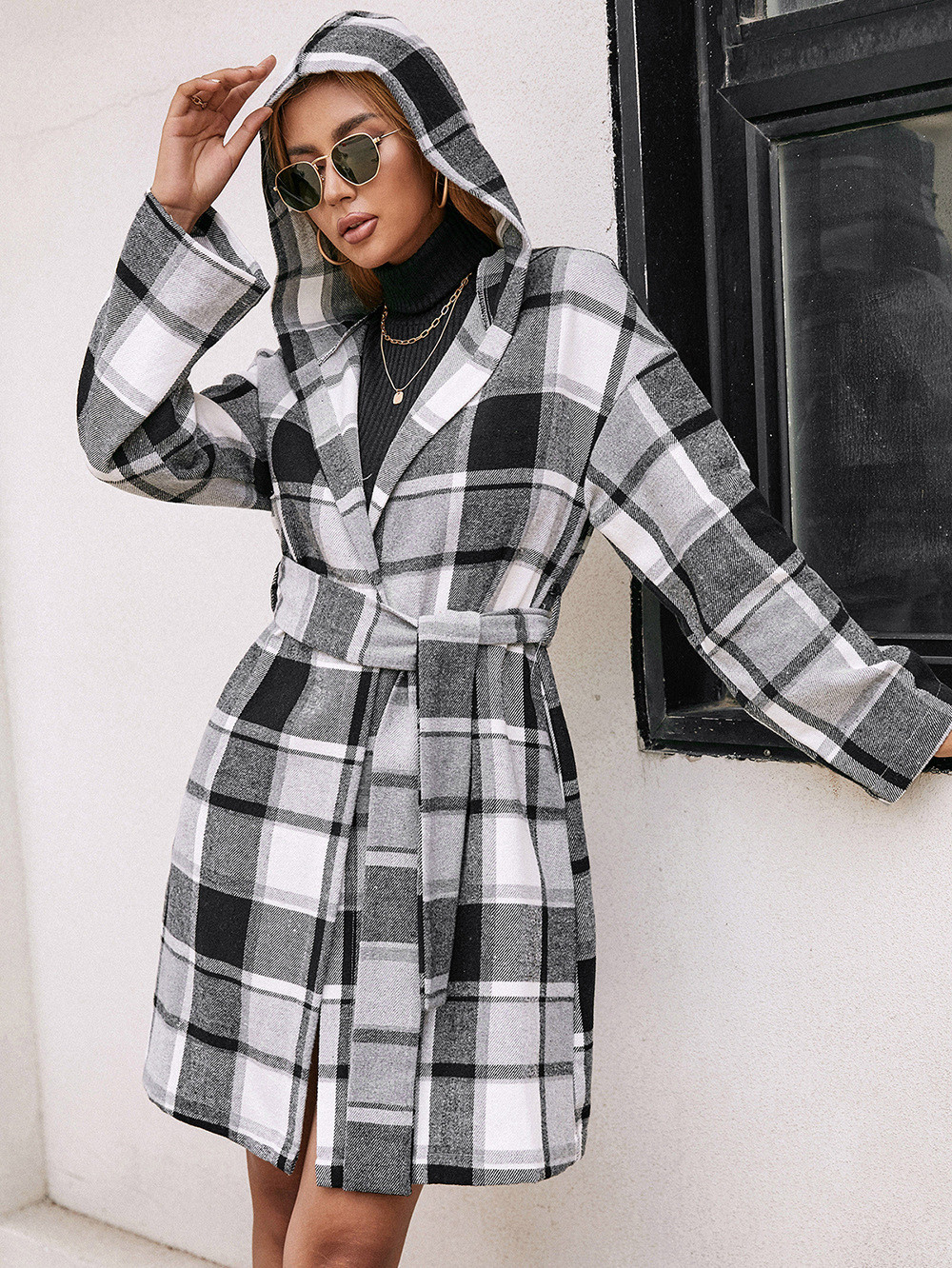Solid Loose Casual Mid Length Women Coat