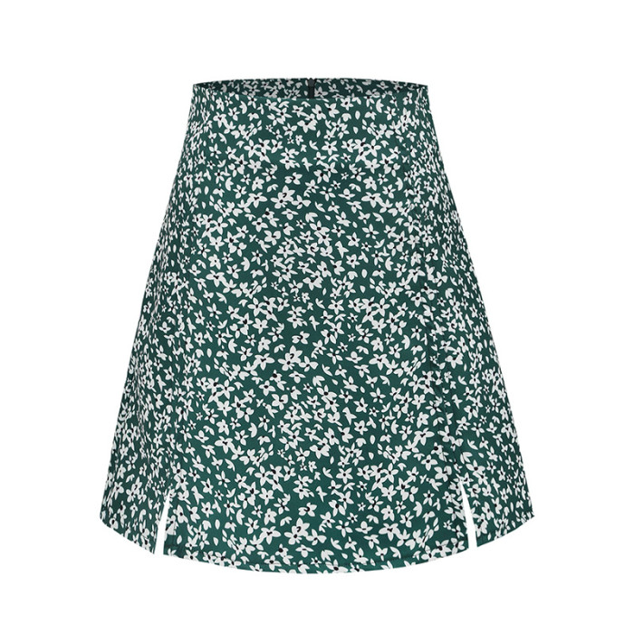 Temperament Split Versatile High Waist Slim Patchwork A-Line Skirts