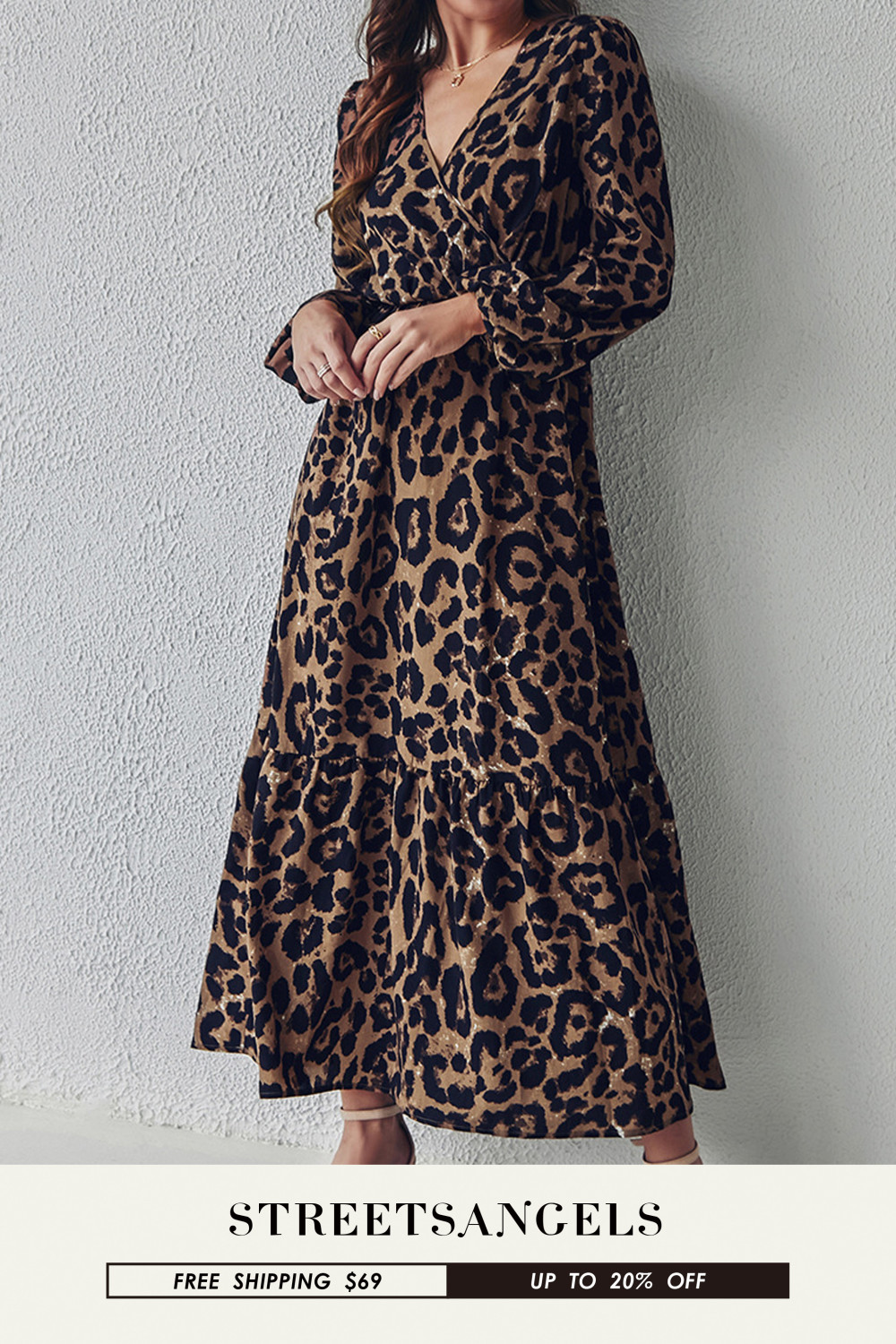 Leopard Print Dress with Casual Strap