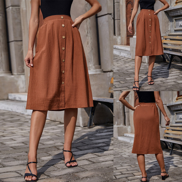 Women's Casual Solid Color Elegant Solid Color Fashion Skirt