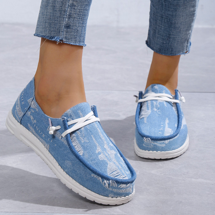 Women Casual Printing Comfortable Canvas Shoes