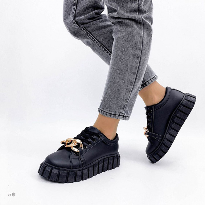 Women's  Lace-up Platform Casual Sneakers