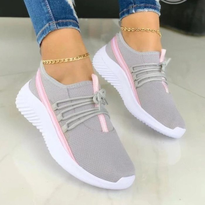 Women's Mesh Lace-Up Comfortable Sneakers
