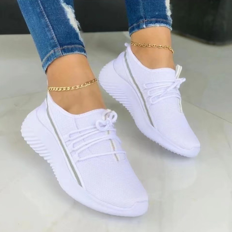 Women's Mesh Versatile Running Shoes Lace Chunky Sneakers - Canada