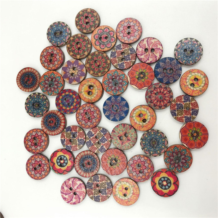 Scrapbook  Buttons Vintage Wooden Clothing Buttons DIY Accessories