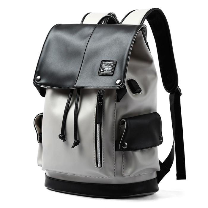 Men's Waterproof Travel Drawstring Casual Computer Backpack Bags
