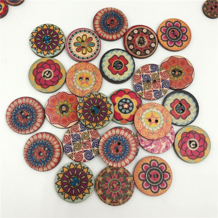 Scrapbook  Buttons Vintage Wooden Clothing Buttons DIY Accessories