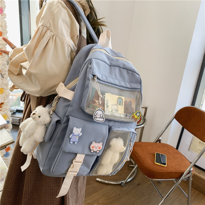 Korean Version Of The Trend Travel Wild Students Large Capacity Cute Backpack Bags
