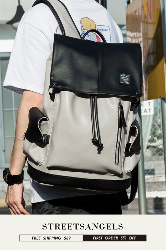 Men's Waterproof Travel Drawstring Casual Computer Backpack Bags