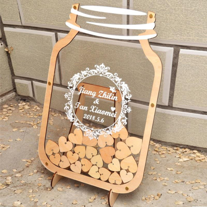 Wood Chips Love Blank Craft Christmas Painting Wedding  DIY Accessories