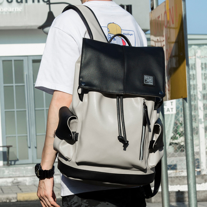 Men's Waterproof Travel Drawstring Casual Computer Backpack Bags