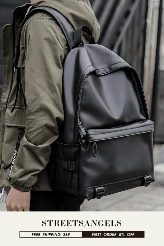 Men's PVC Large Capacity Waterproof Casual Backpack Bags