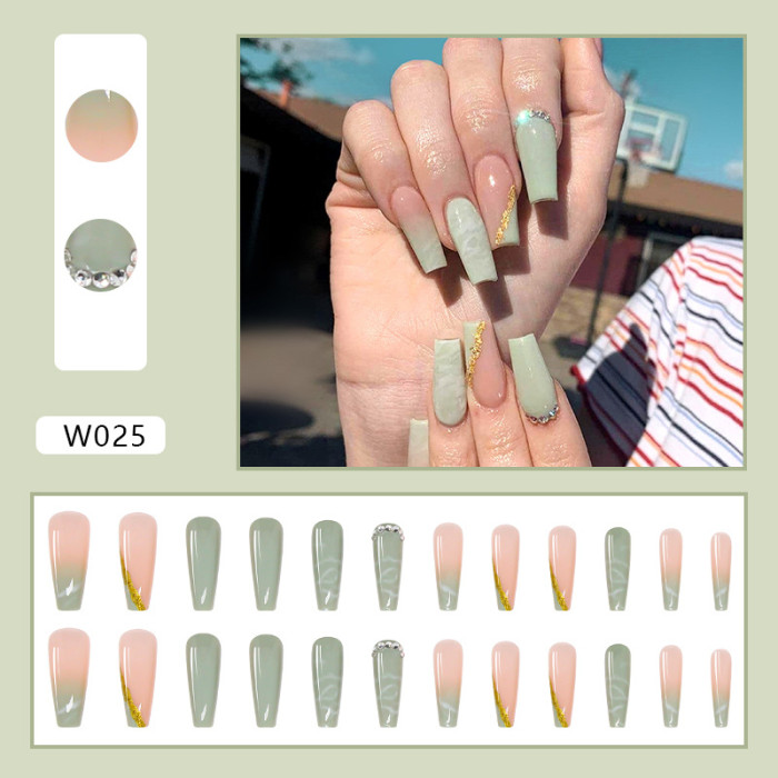 New French Gradient Fashion False Nails