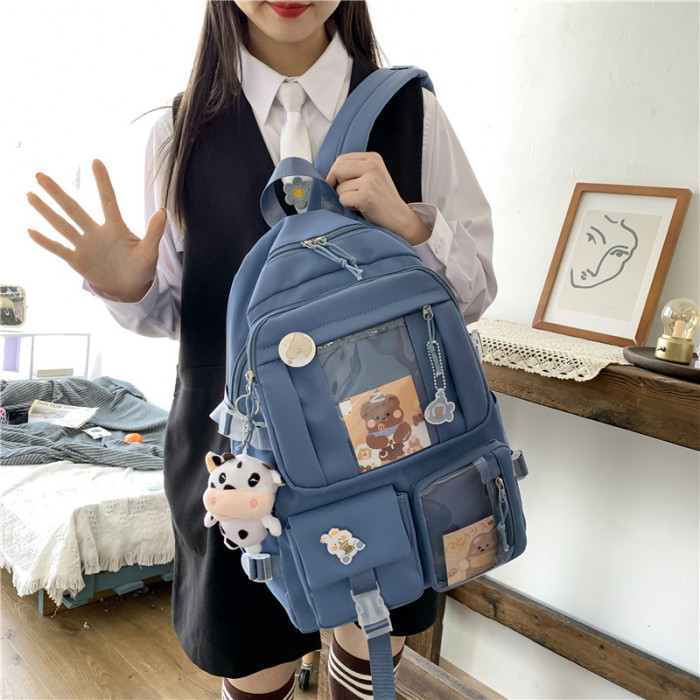 Harajuku Korean Student Cute Girl Heart Casual Backpack