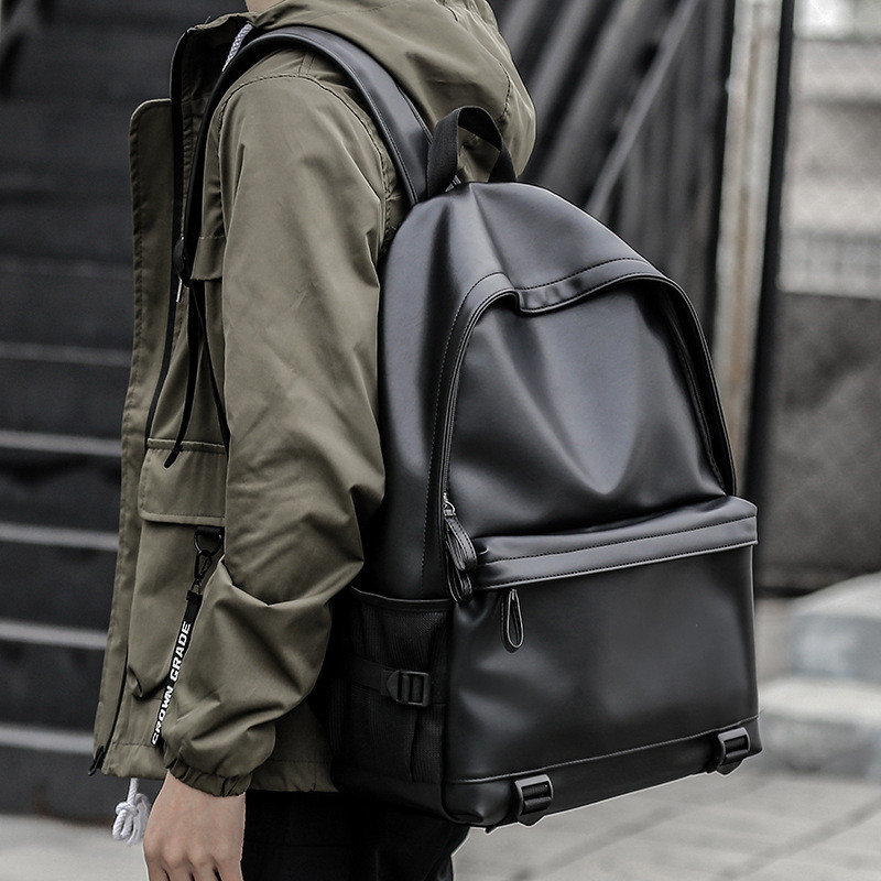 Men's PVC Large Capacity Waterproof Casual Backpack Bags