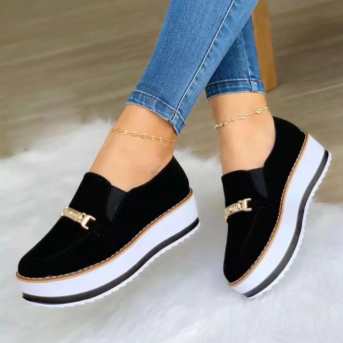 Women Fashion Chain Platform Casual Sneakers