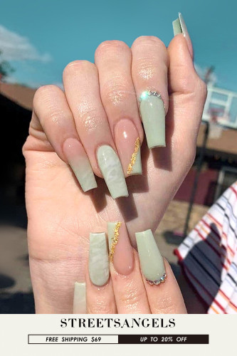 New French Gradient Fashion False Nails