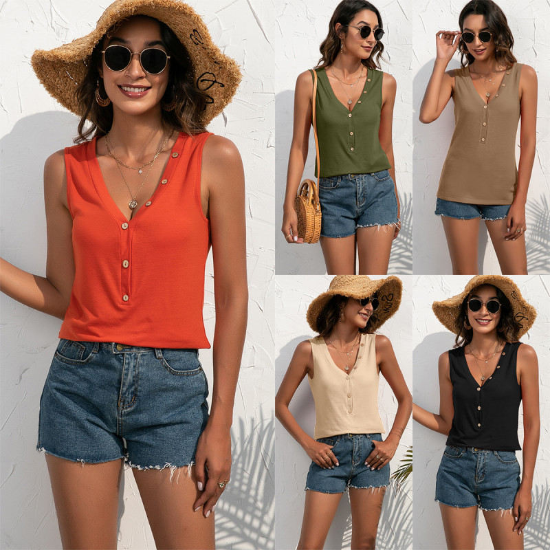 New Women Sexy V Neck Loose Camisole Top