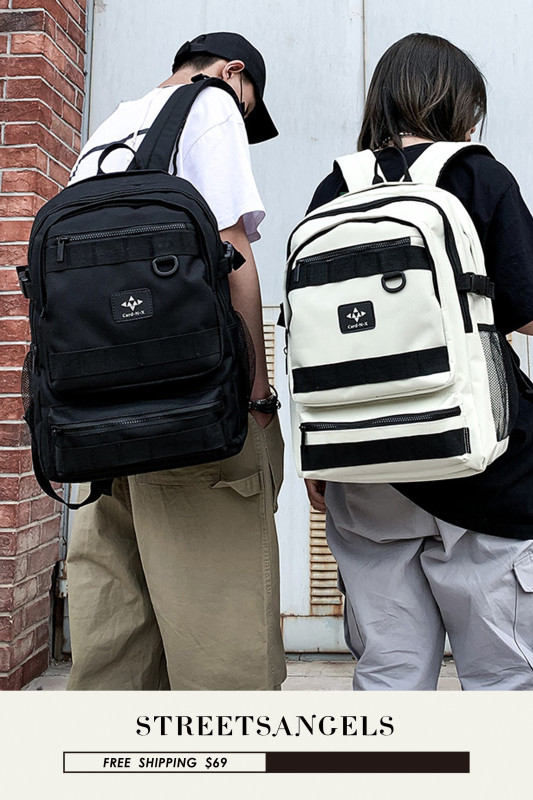 Fashion Trend Personality Korean Version Versatile Couple Backpack Bags